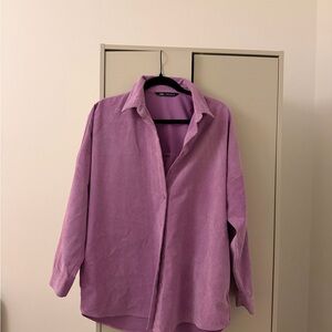 Zara Lavender Collared Shirt